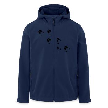 mark_pig_3 - Men’s Recycled Softshell Jacket by Stanley/Stella - navy - Front - AI Model Male 185 light (185cm)