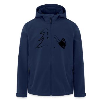 Motorsäge - Recycelte Männer Softshell-Jacke von Stanley/Stella - Navy - Vorne - AI Model Male 185 light (185cm)