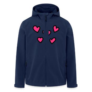Herzen - Recycelte Männer Softshell-Jacke von Stanley/Stella - Navy - Vorne - AI Model Male 185 light (185cm)