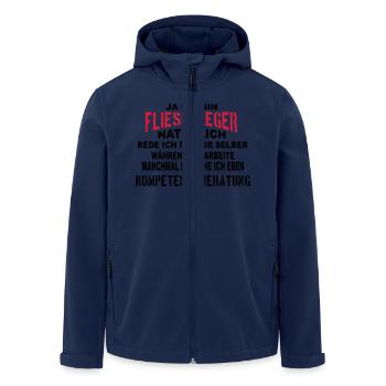 Fliesenleger Beratung - Recycelte Männer Softshell-Jacke von Stanley/Stella - Navy - Vorne - AI Model Male 185 light (185cm)
