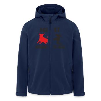 Against Modern Football Fussball Ultras - Recycelte Männer Softshell-Jacke von Stanley/Stella - Navy - Vorne - AI Model Male 185 light (185cm)