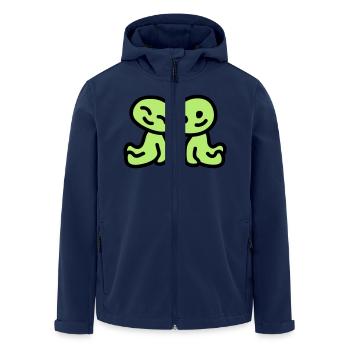 Amitié - amour - Veste softshell homme en polyester recyclé Stanley/Stella - marine - Devant - AI Model Male 185 light (185cm)