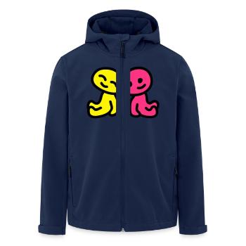 Freundschaft - verliebt 3 - Recycelte Männer Softshell-Jacke von Stanley/Stella - Navy - Vorne - AI Model Male 185 light (185cm)