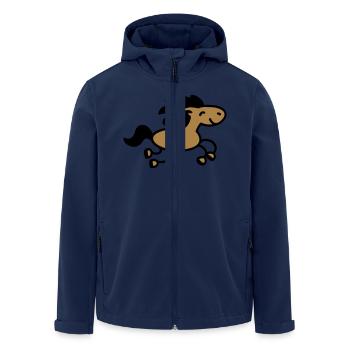 Horse jumps 2 - Men’s Recycled Softshell Jacket by Stanley/Stella - navy - Front - AI Model Male 185 light (185cm)