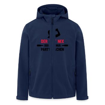 Der tut nix party machen - Recycelte Männer Softshell-Jacke von Stanley/Stella - Navy - Vorne - AI Model Male 185 light (185cm)