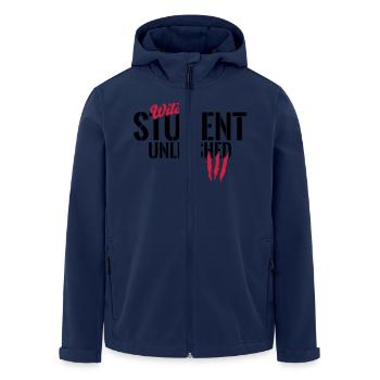 Wilder Student entfesselt - Men’s Recycled Softshell Jacket by Stanley/Stella - navy - Front - AI Model Male 185 light (185cm)