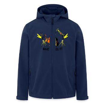 Jazz festival - Recycelte Männer Softshell-Jacke von Stanley/Stella - Navy - Vorne - AI Model Male 185 light (185cm)