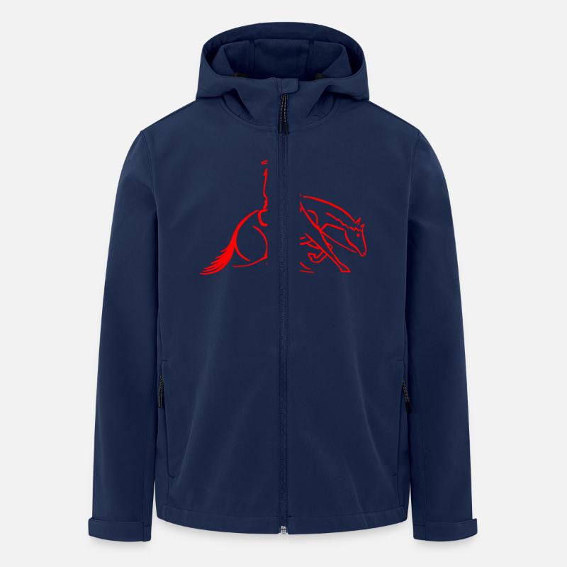 Westernreiter Slidingstop rot - Recycelte Männer Softshell-Jacke von Stanley/Stella - Navy