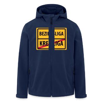 bezirksliga aufstieg kreisliga - Recycelte Männer Softshell-Jacke von Stanley/Stella - Navy - Vorne - AI Model Male 185 light (185cm)
