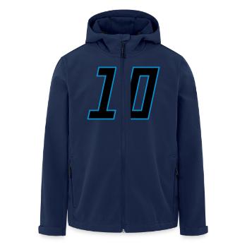 number_10 - Recycelte Männer Softshell-Jacke von Stanley/Stella - Navy - Vorne - AI Model Male 185 light (185cm)