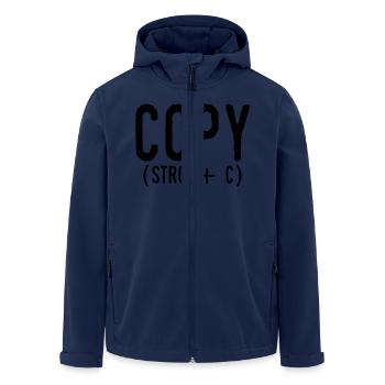 Copy Strg C Pärchen Vater Mutter Baby Sohn Tochter - Recycelte Männer Softshell-Jacke von Stanley/Stella - Navy - Vorne - AI Model Male 185 light (185cm)