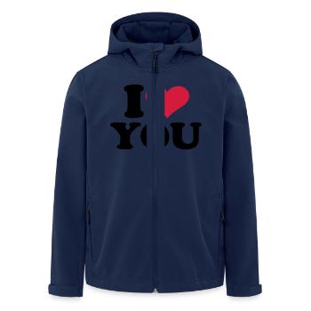 Je t'aime - Veste softshell homme en polyester recyclé Stanley/Stella - marine - Devant - AI Model Male 185 light (185cm)