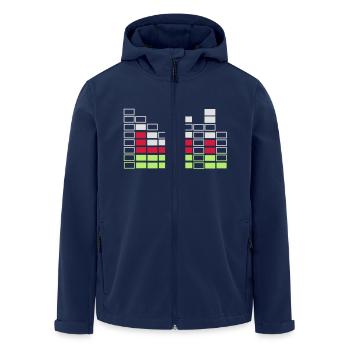 Bassline music play bro equalizer - Men’s Recycled Softshell Jacket by Stanley/Stella - navy - Front - AI Model Male 185 light (185cm)