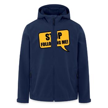 stop - Men’s Recycled Softshell Jacket by Stanley/Stella - navy - Front - AI Model Male 185 light (185cm)