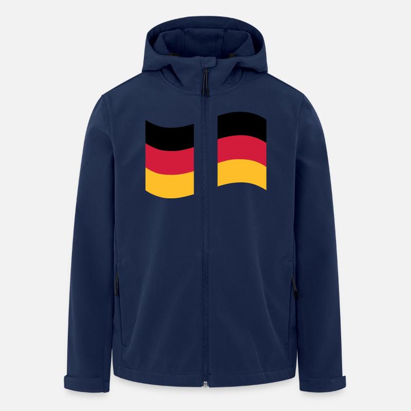 Deutschland - Recycelte Männer Softshell-Jacke von Stanley/Stella - Navy