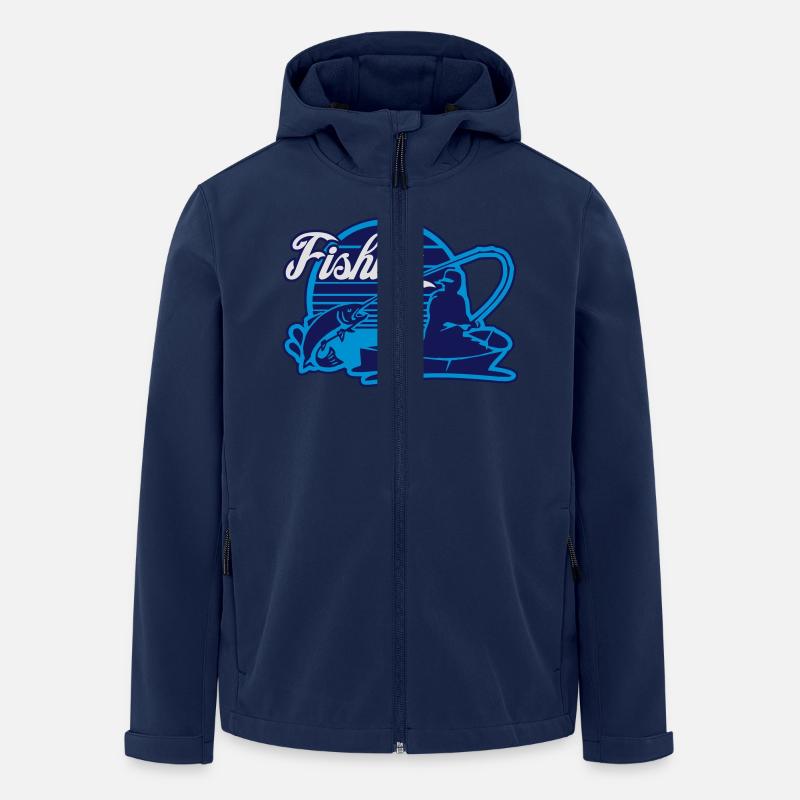 fishing - Recycelte Männer Softshell-Jacke von Stanley/Stella - Navy