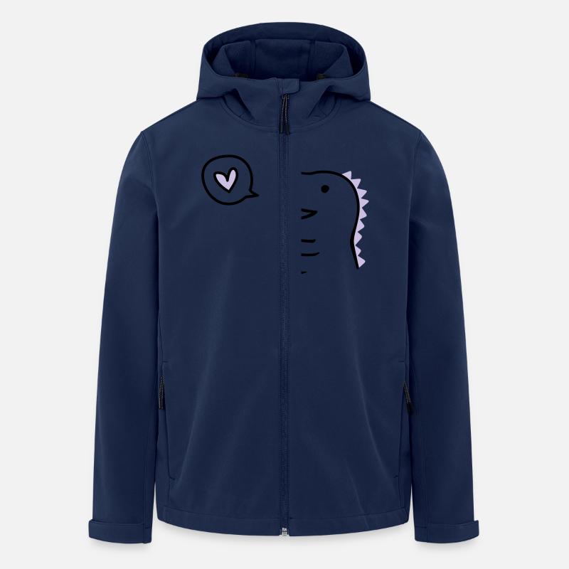 Cute Dino - Men’s Recycled Softshell Jacket by Stanley/Stella - navy
