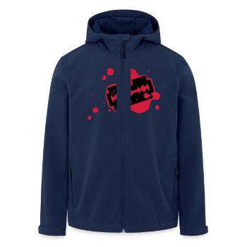 Razor blade with blood - Men’s Recycled Softshell Jacket by Stanley/Stella - navy - Front - AI Model Male 185 light (185cm)