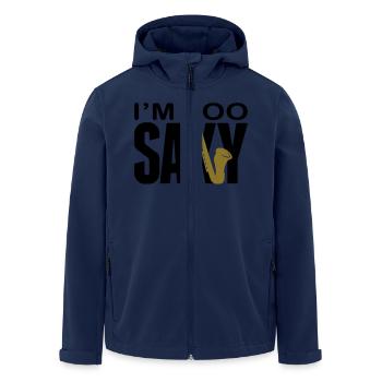 I'm too Saxy - Saxophone - Saxofon -Blasinstrument - Recycelte Männer Softshell-Jacke von Stanley/Stella - Navy - Vorne - AI Model Male 185 light (185cm)