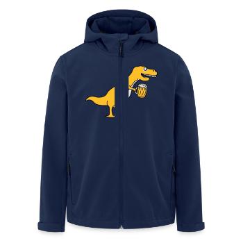 Funny Drunken T-Rex Dino - Veste softshell homme en polyester recyclé Stanley/Stella - marine - Devant - AI Model Male 185 light (185cm)