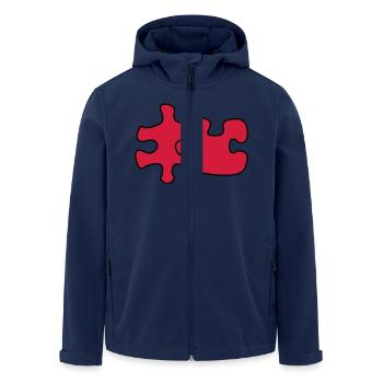 puzzle1 - Men’s Recycled Softshell Jacket by Stanley/Stella - navy - Front - AI Model Male 185 light (185cm)
