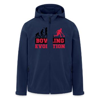 Bowling Evolution - Recycelte Männer Softshell-Jacke von Stanley/Stella - Navy - Vorne - AI Model Male 185 light (185cm)