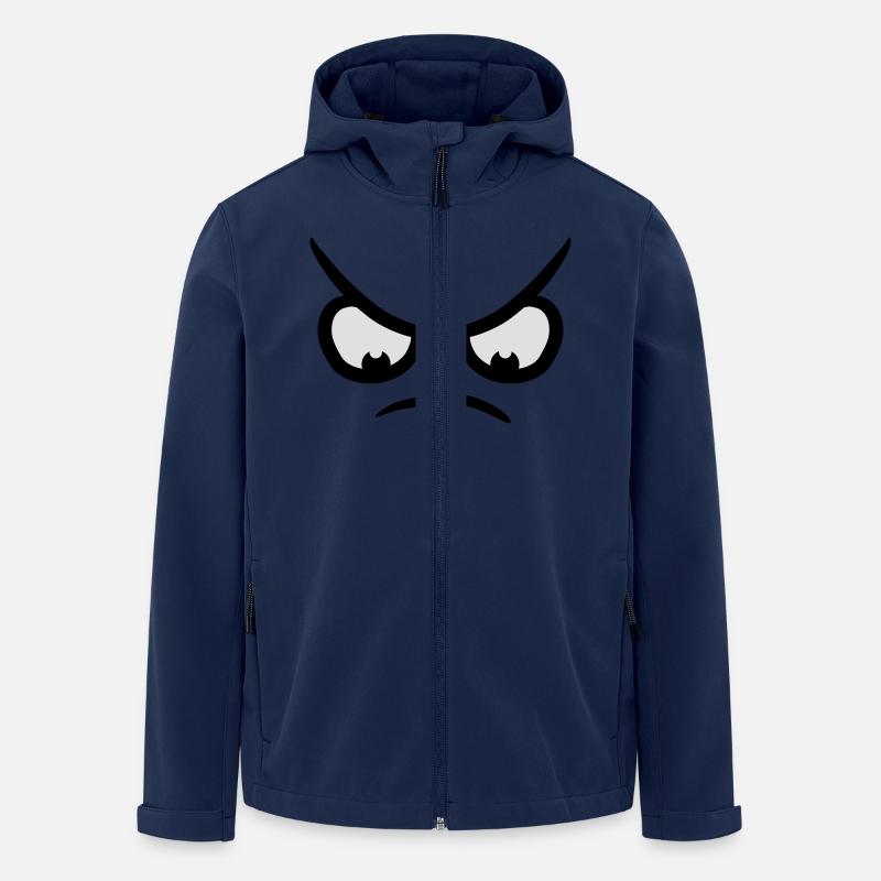 Angry Comic Face - Men’s Recycled Softshell Jacket by Stanley/Stella - navy