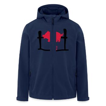 BBQ barbecue - Men’s Recycled Softshell Jacket by Stanley/Stella - navy - Front - AI Model Male 185 light (185cm)