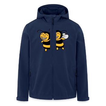 2 Kleine Bienen Freunde - Recycelte Männer Softshell-Jacke von Stanley/Stella - Navy - Vorne - AI Model Male 185 light (185cm)