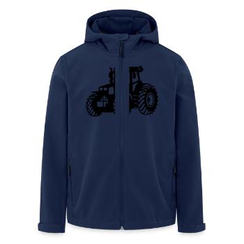 Traktor - Recycelte Männer Softshell-Jacke von Stanley/Stella - Navy - Vorne - AI Model Male 185 light (185cm)