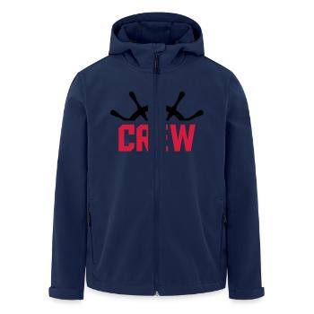 Crew Steuerrad Design - Recycelte Männer Softshell-Jacke von Stanley/Stella - Navy - Vorne - AI Model Male 185 light (185cm)