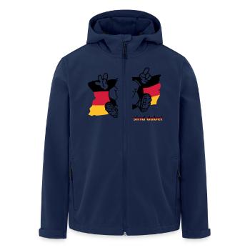 (ichdabei4) - Recycelte Männer Softshell-Jacke von Stanley/Stella - Navy - Vorne - AI Model Male 185 light (185cm)