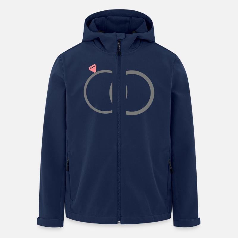 eheringe_2_2f - Recycelte Männer Softshell-Jacke von Stanley/Stella - Navy