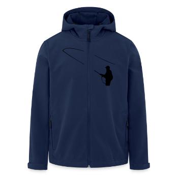 Angler - Recycelte Männer Softshell-Jacke von Stanley/Stella - Navy - Vorne - AI Model Male 185 light (185cm)