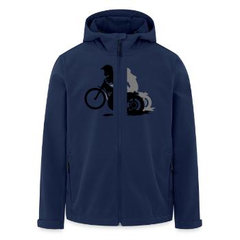Speedway - Men’s Recycled Softshell Jacket by Stanley/Stella - navy - Front - AI Model Male 185 light (185cm)