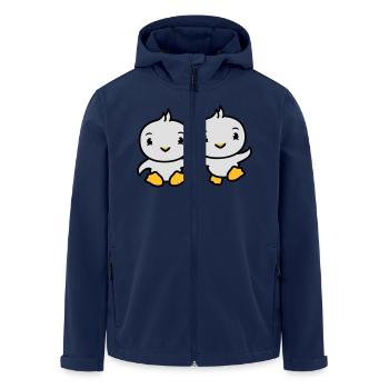 2 freunde team paar pärchen party cool küken süß n - Recycelte Männer Softshell-Jacke von Stanley/Stella - Navy - Vorne - AI Model Male 185 light (185cm)