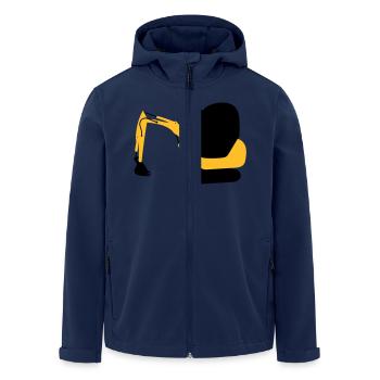 Bagger - Recycelte Männer Softshell-Jacke von Stanley/Stella - Navy - Vorne - AI Model Male 185 light (185cm)