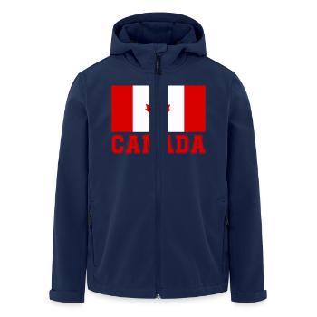 Canada Canada - Men’s Recycled Softshell Jacket by Stanley/Stella - navy - Front - AI Model Male 185 light (185cm)