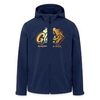 M. Brillant - Veste softshell homme en polyester recyclé Stanley/Stella - marine - Devant - AI Model Male 185 light (185cm)