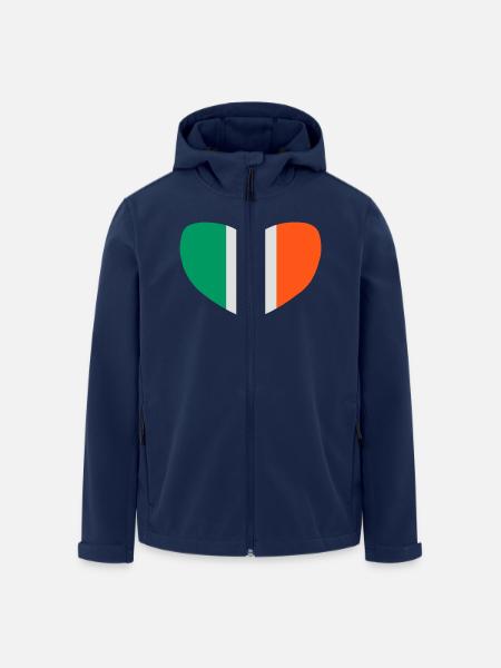 j'aime l'irlande - Veste softshell homme en polyester recyclé Stanley/Stella - marine