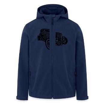 Hot Rod - Recycelte Männer Softshell-Jacke von Stanley/Stella - Navy - Vorne - AI Model Male 185 light (185cm)