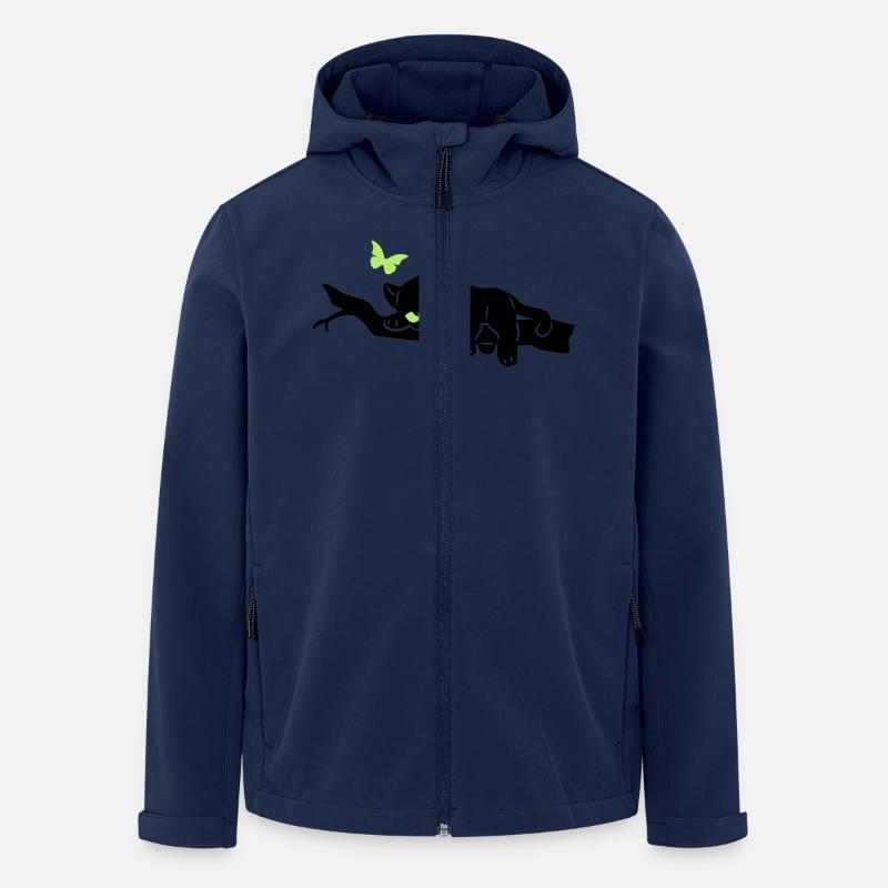 Panther auf Ast - Recycelte Männer Softshell-Jacke von Stanley/Stella - Navy