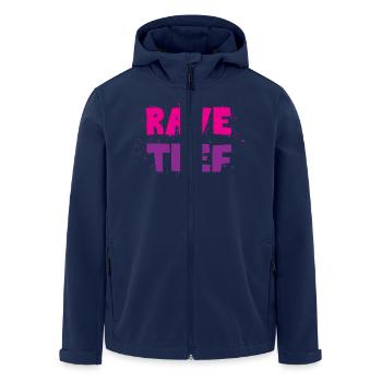 Rave teef - Men’s Recycled Softshell Jacket by Stanley/Stella - navy - Front - AI Model Male 185 light (185cm)