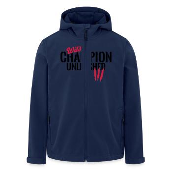 Wilder Champion entfesselt - Men’s Recycled Softshell Jacket by Stanley/Stella - navy - Front - AI Model Male 185 light (185cm)