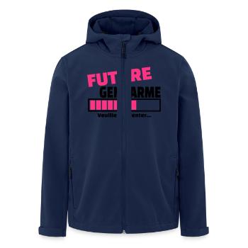 future gendarme - Veste softshell homme en polyester recyclé Stanley/Stella - marine - Devant - AI Model Male 185 light (185cm)