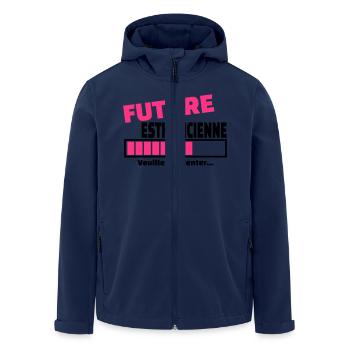 future esthéticienne - Veste softshell homme en polyester recyclé Stanley/Stella - marine - Devant - AI Model Male 185 light (185cm)