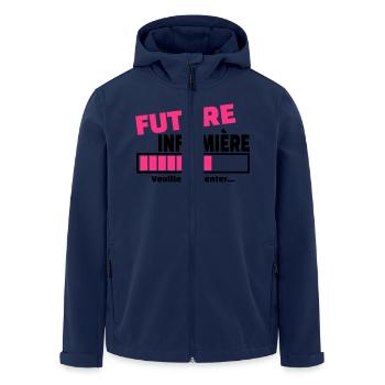 future infirmière - Veste softshell homme en polyester recyclé Stanley/Stella - marine - Devant - AI Model Male 185 light (185cm)