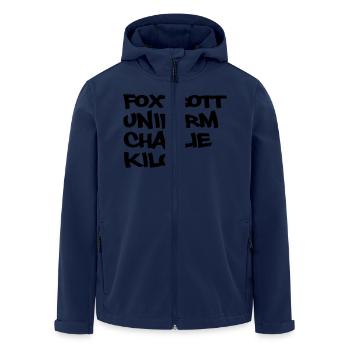 fuck Geschenk - Recycelte Männer Softshell-Jacke von Stanley/Stella - Navy - Vorne - AI Model Male 185 light (185cm)