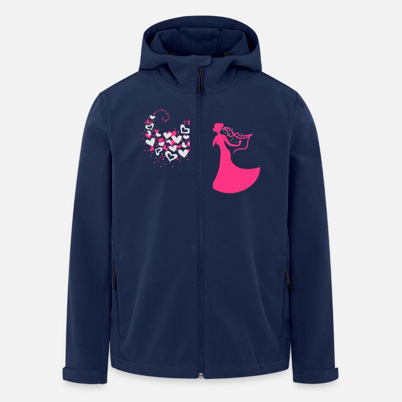 Braut mit Herzwolke - Recycelte Männer Softshell-Jacke von Stanley/Stella - Navy