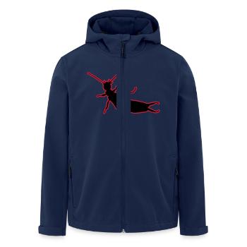 Les perce-oreilles (2 couleurs) vecteur - Veste softshell homme en polyester recyclé Stanley/Stella - marine - Devant - AI Model Male 185 light (185cm)